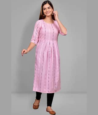 Lerkiza Pink Cotton Maternity Kurta