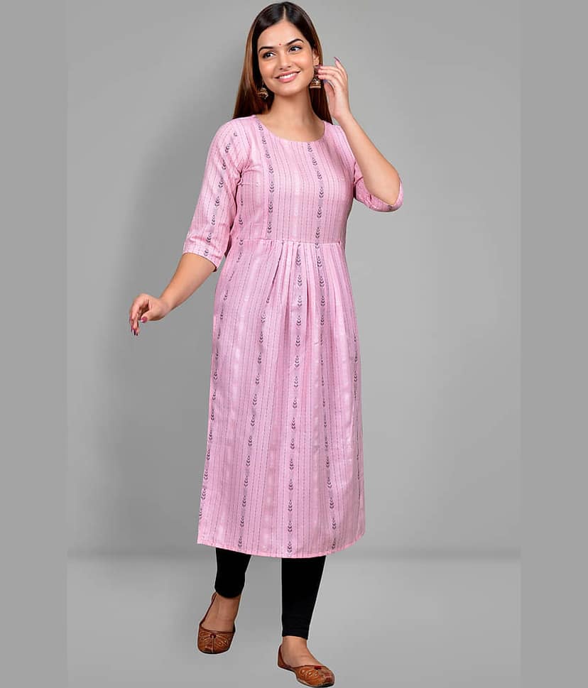 Lerkiza Pink Cotton Maternity Kurta