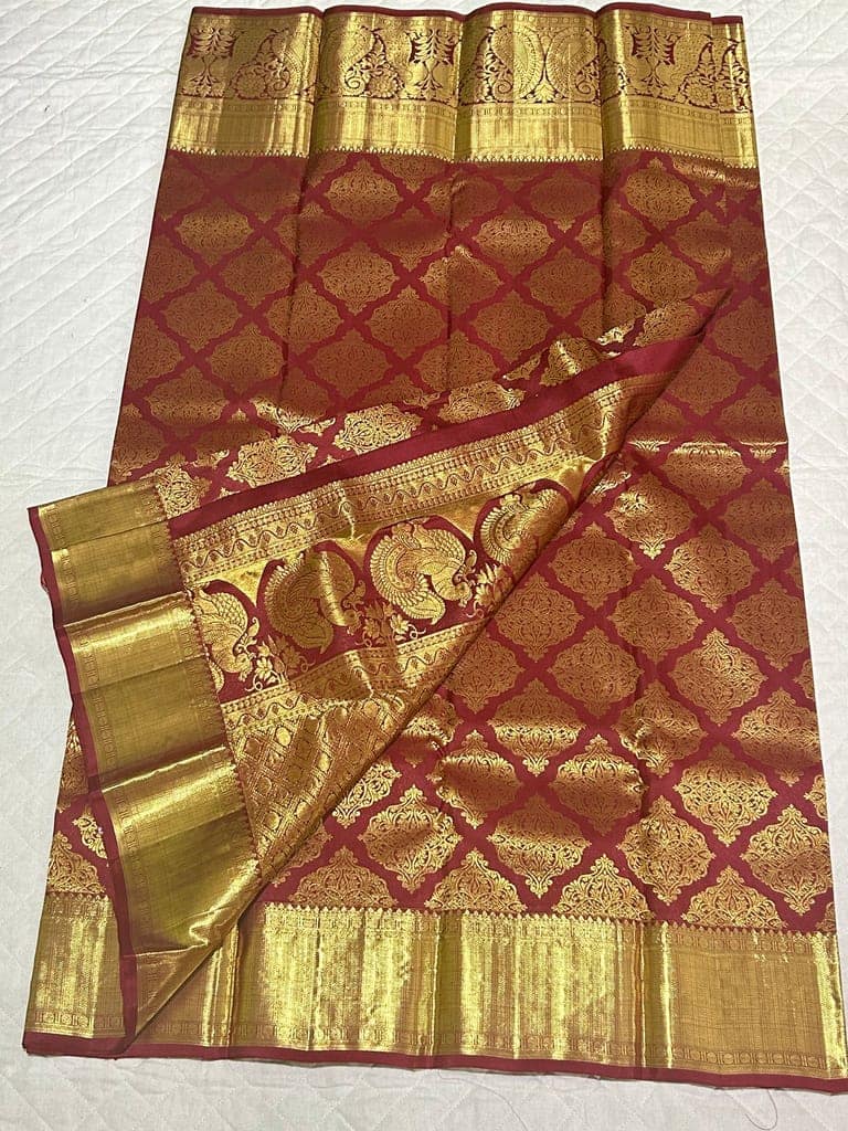Kanchipuram pure silk saree view 2