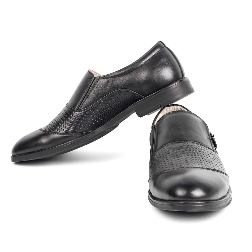 FEATHER LEATHER Men's Genuine Leather Black Formal Shoes for Men - Suitable for Formals, Office Wear, Dress Up Shoes view 6