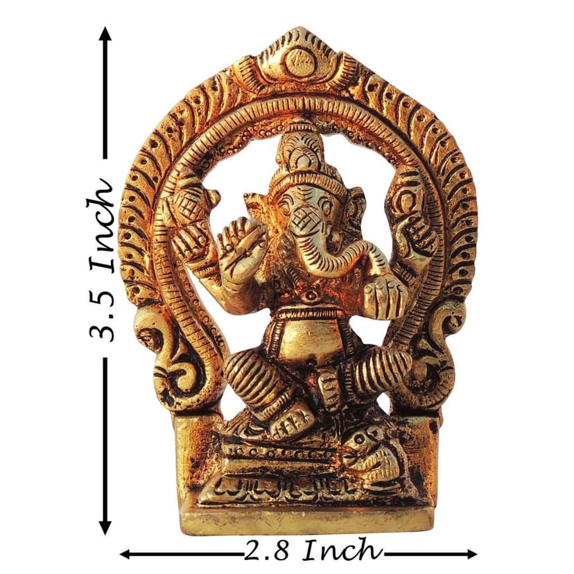 Brass Showpiece Ganesh Ji God Idol Statue (BSMAS596 G) view 2