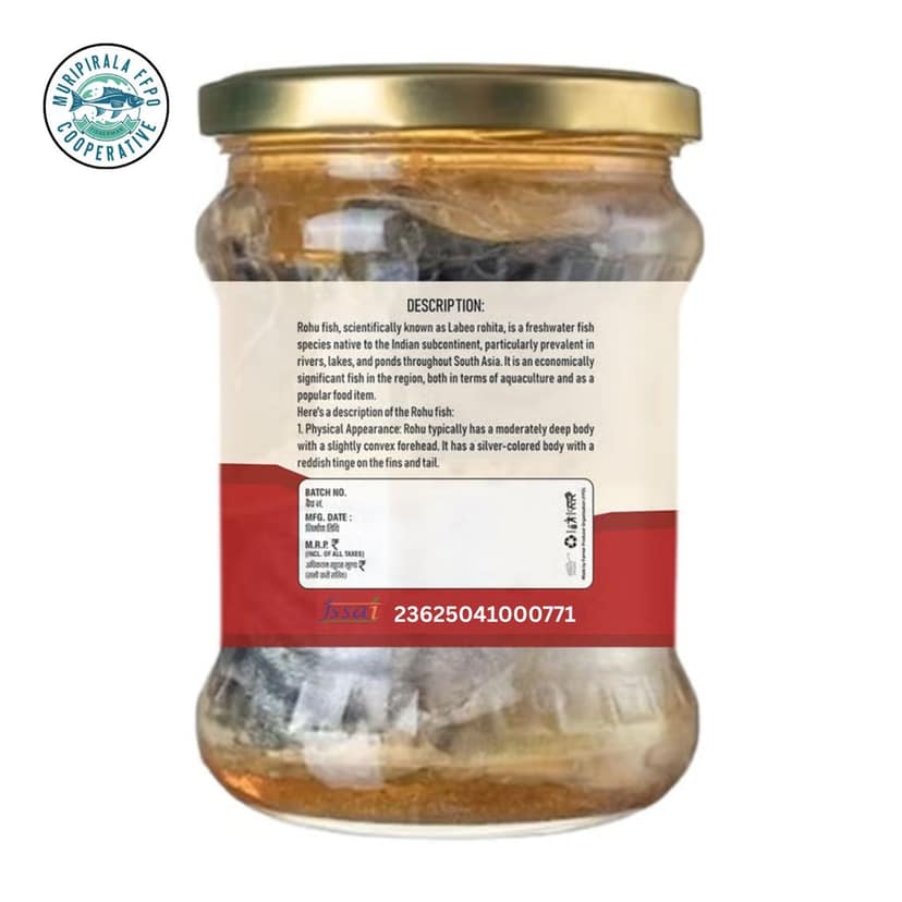 MURIPIRALA FFPO Rohu Fish Pickle - Authentic Indian Non-Veg Delicacy view 3