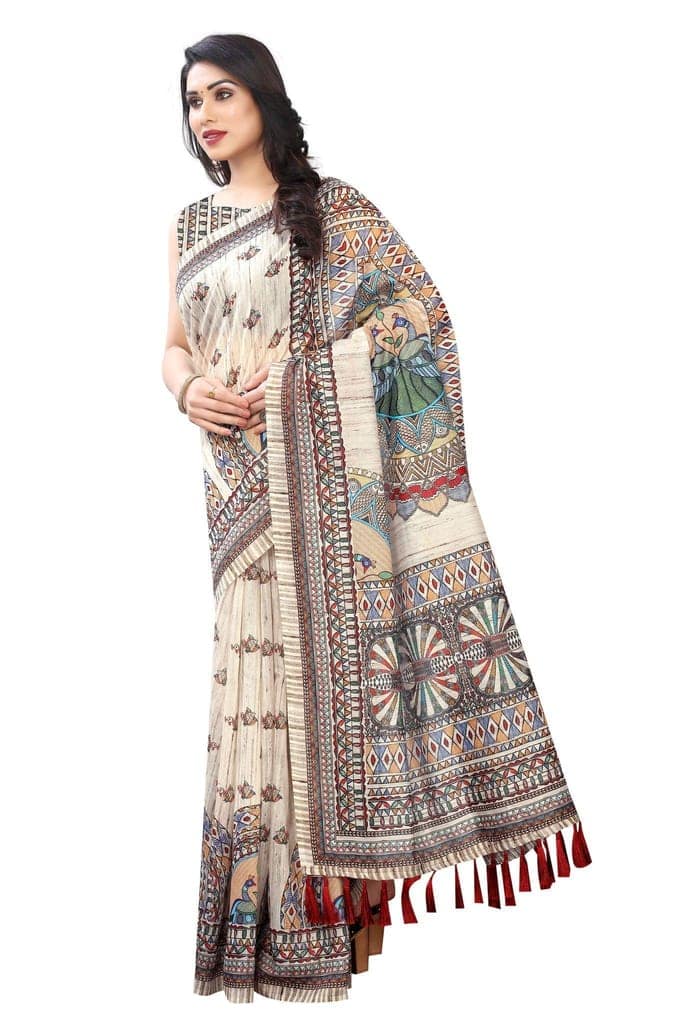 Silk Zone Women's Chanderi Cotton Saree With Blouse Piece view 2