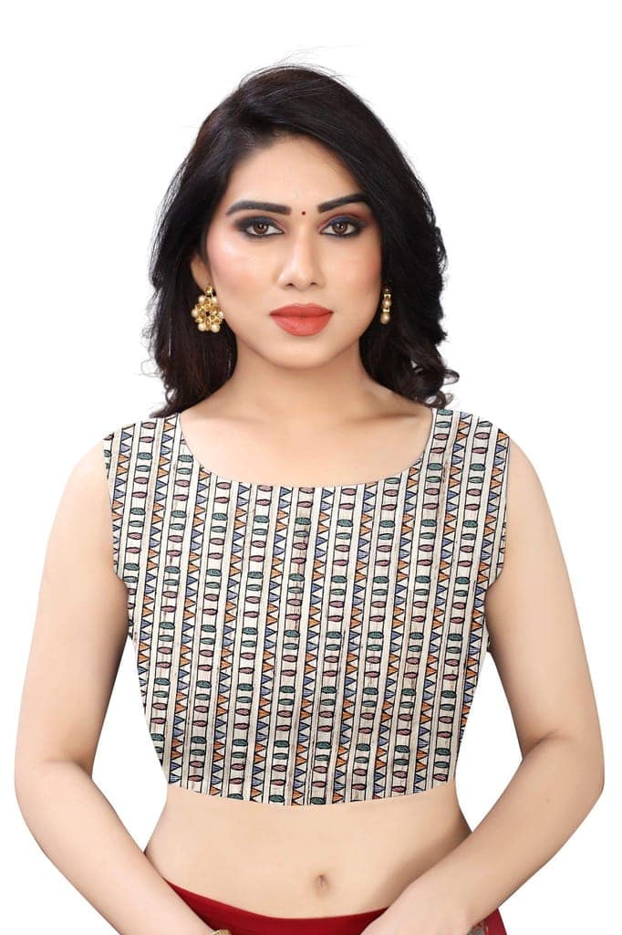 Silk Zone Women's Chanderi Cotton Saree With Blouse Piece view 4