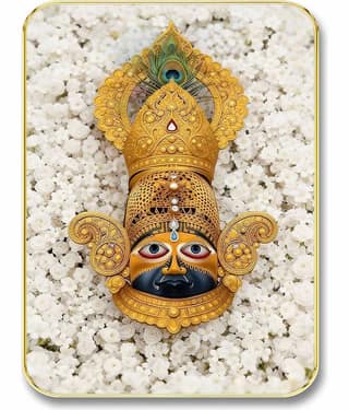 Livin'luxe Shrinath Ji Krishna Mukut MDF Wall Art with Table Top Stand
