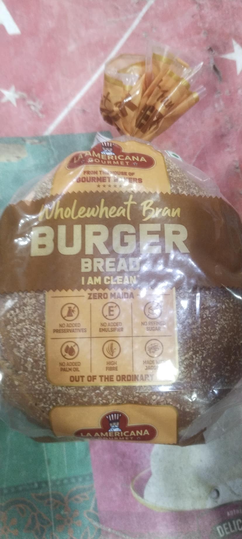 La americana Wholewheat bran Burger Bread