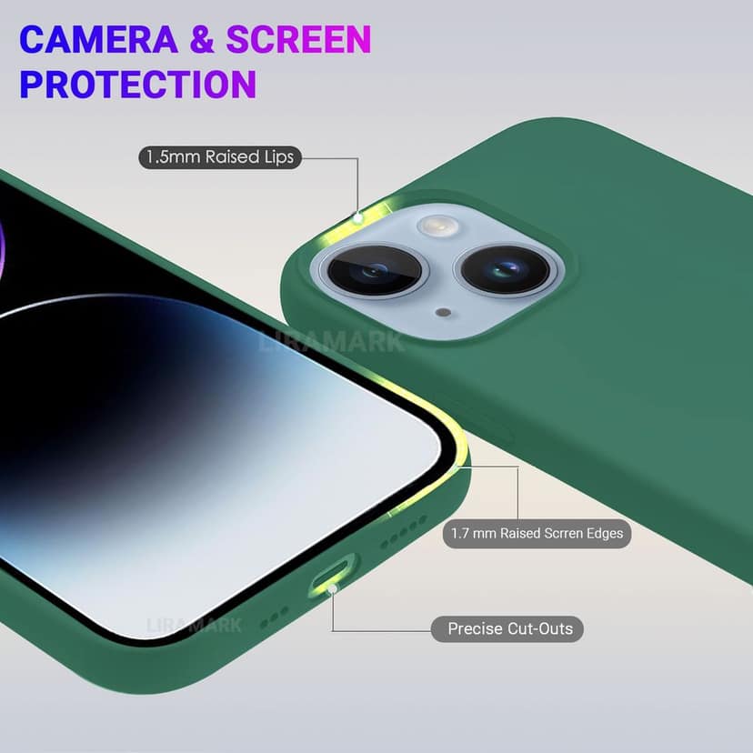 LIRAMARK Liquid Silicone Soft Back Cover Case for Apple iPhone 14 (6.1 inch) view 5