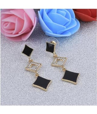 SILVER SHINE Elegant Gold Plated Party Wear Fancy Dangle Earring For Women Girl