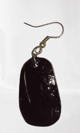 Coconut Shell Earring view 2