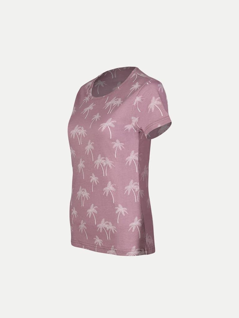 Women Lilac Printed T- Shirts view 2