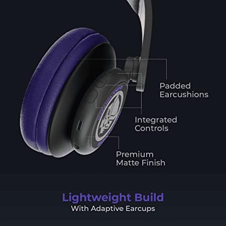 boAt Rockerz 450 Black Panther Marvel Edition | Bluetooth Headphones with 40mm Audio Drivers, 15H Playback, Voice Assistant, Dual Connectivity view 4