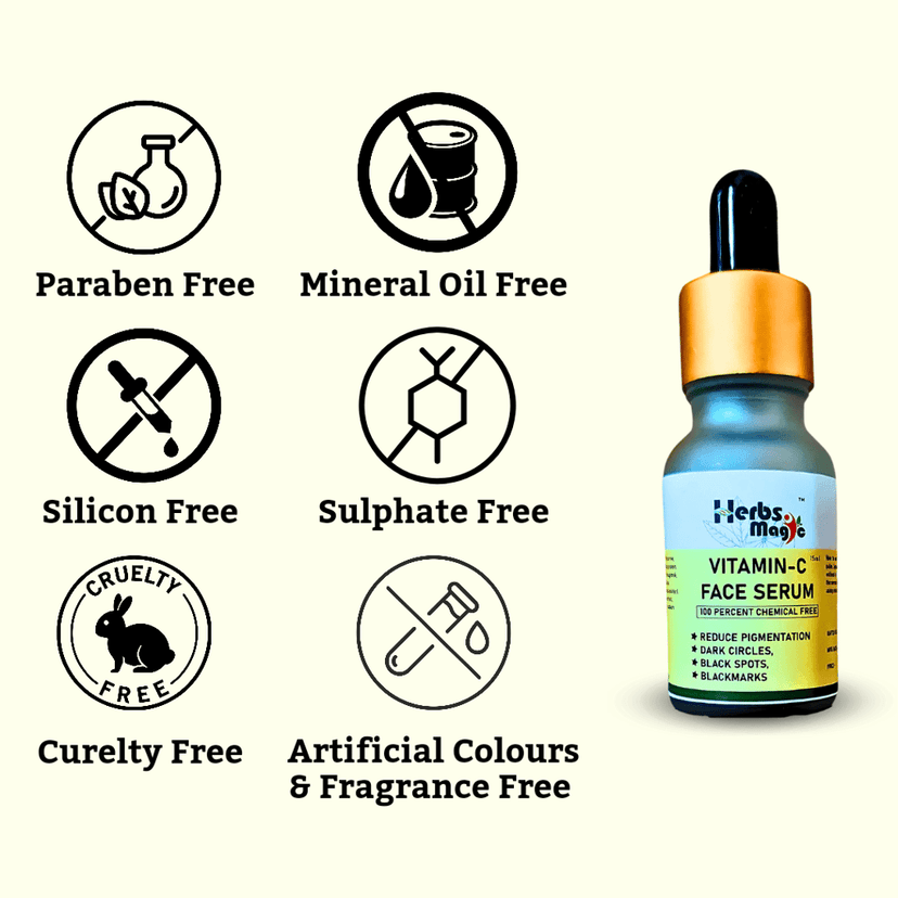 Herbs Magic Vitamin C Face Serum For Glowing Skin | Non Irritating Formula | For Dull Skin | With Niacinamide | Beginner Friendly, For All Skin Types | Men & Women l 100% Natural (15 ml) view 3
