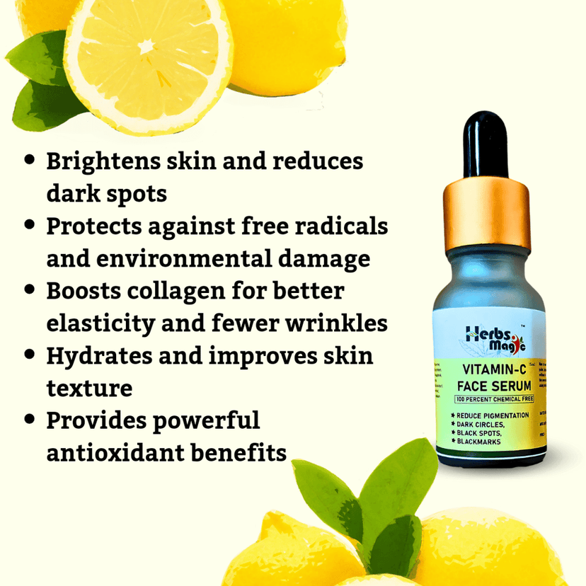 Herbs Magic Vitamin C Face Serum For Glowing Skin | Non Irritating Formula | For Dull Skin | With Niacinamide | Beginner Friendly, For All Skin Types | Men & Women l 100% Natural (15 ml) view 4