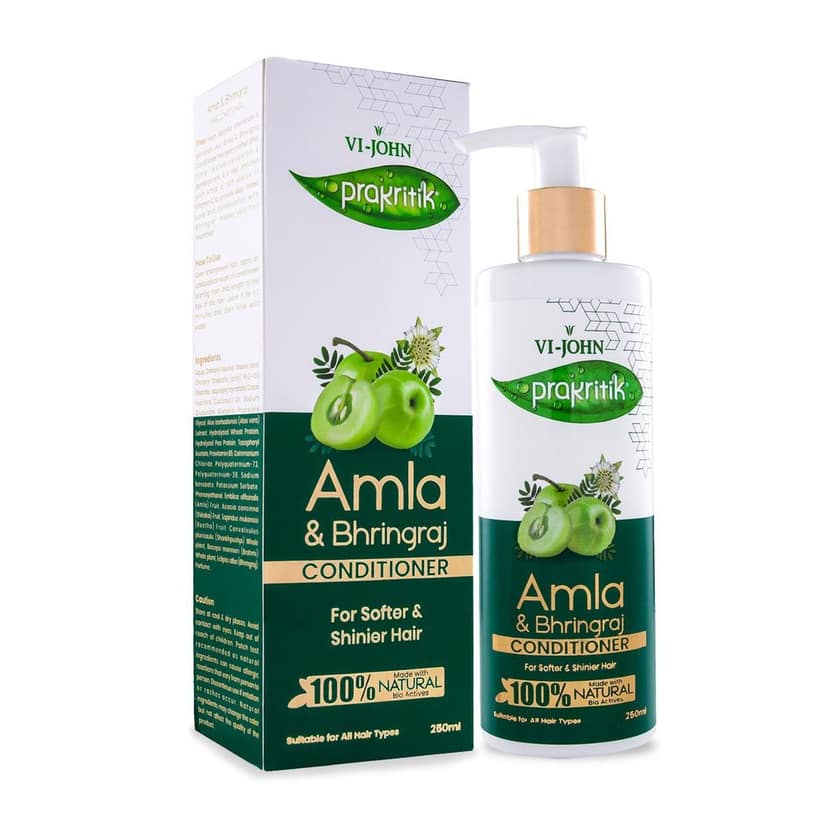 VI-JOHN PRAKRITIK Amla & Bhringraj Conditioner, Vitamin C for deep-rooted care,100% Bio Actives (250 ml) view 3