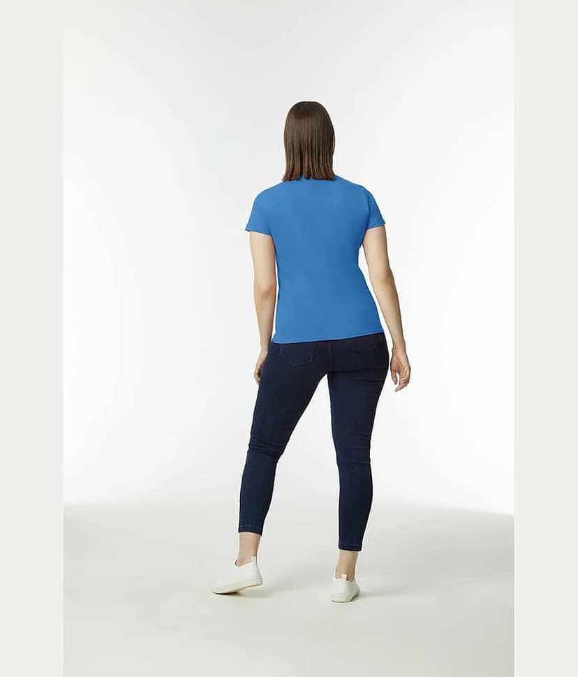 Gildan Women Cotton Solid Regular Fit Round Neck T-Shirt ( Multicolor 1 ) view 5