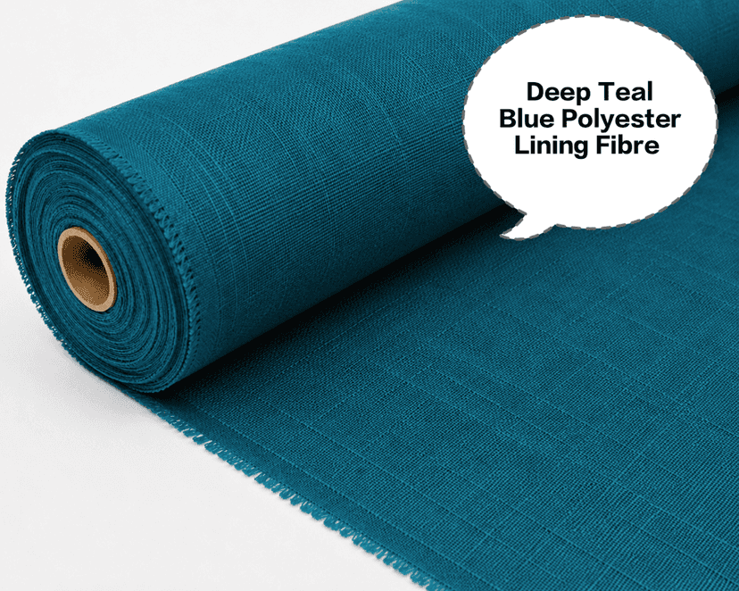 Deep Teal Blue Polyester Lining Fibre (Bada Panna), Deep Teal Blue Polyester Lining Fabric (Bada Panna), Teal Blue Polyester Lining Fabric (Bada Panna), Dark Teal Polyester Lining Fabric (Bada Panna), Deep Teal Polyester Inner Lining (Bada Panna) view 2
