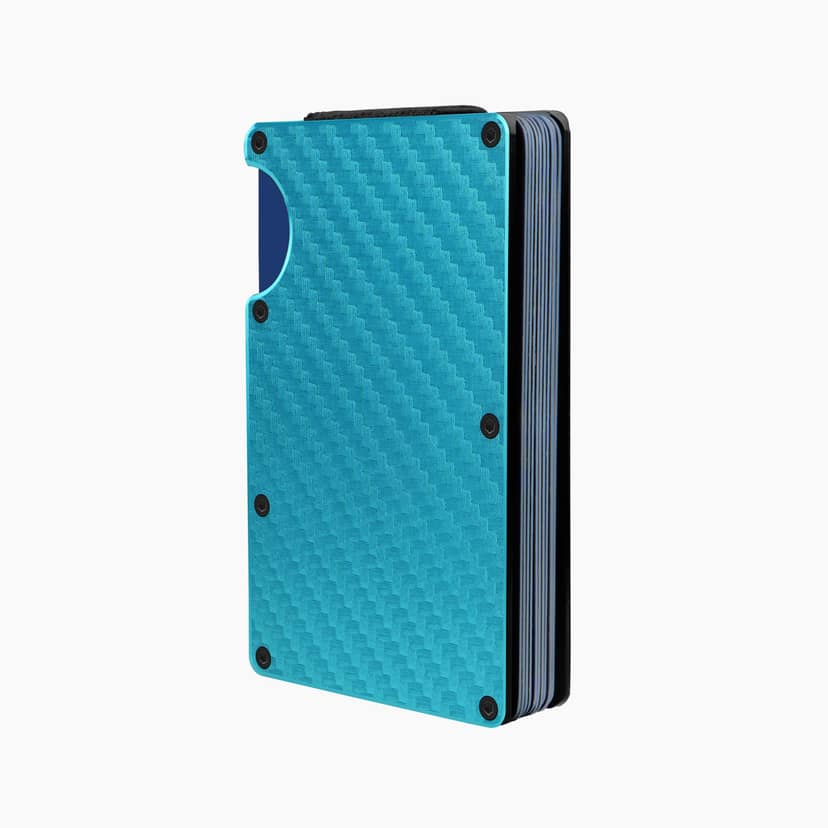 The Wallet Store Clip & Carry Metal Card Holder (Blue)