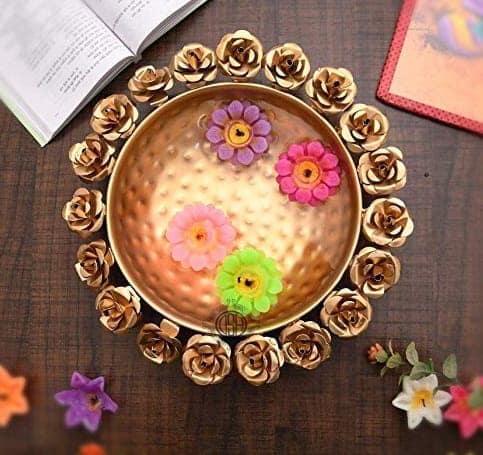 Urli Bowl for Floating Candles and Flower for Diwali Home Decoration Table Decor. (Urli -R11)