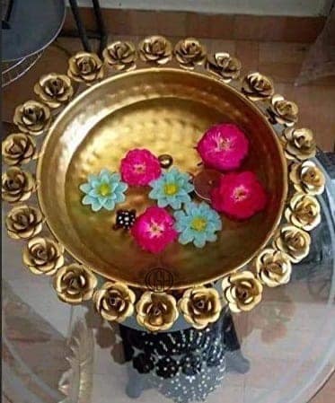 Urli Bowl for Floating Candles and Flower for Diwali Home Decoration Table Decor. (Urli -R11) view 2