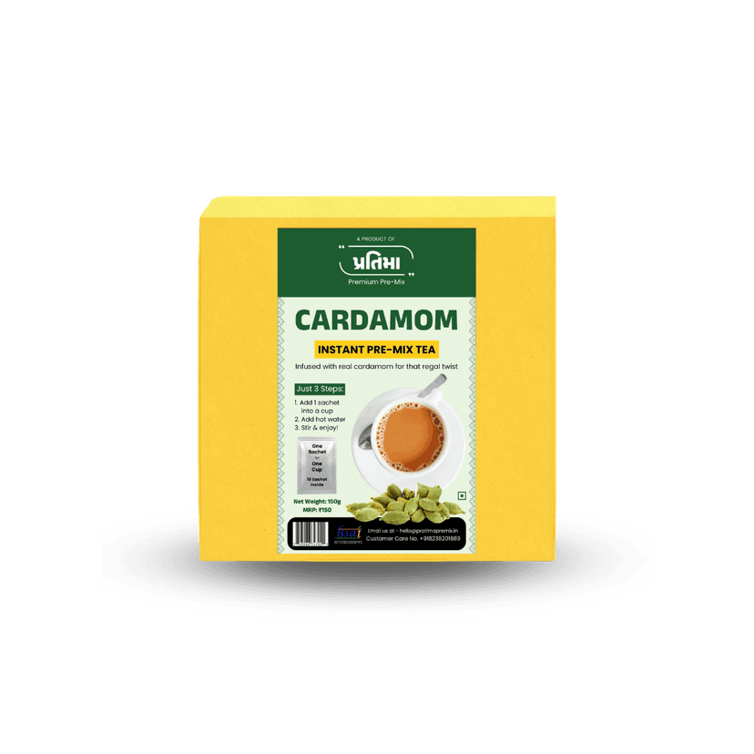 Cardamom Instant Pre-Mix Tea – 10 Sachets | Quick & Aromatic Indian Tea