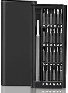 AKM STORE 24 in 1 Mini Screwdriver Set with Precision Bits | Compact Magnetic Repair Tool Kit for Mobile Laptop Watch Eyeglass Electronics | Portable Multi Bit with Storage Case