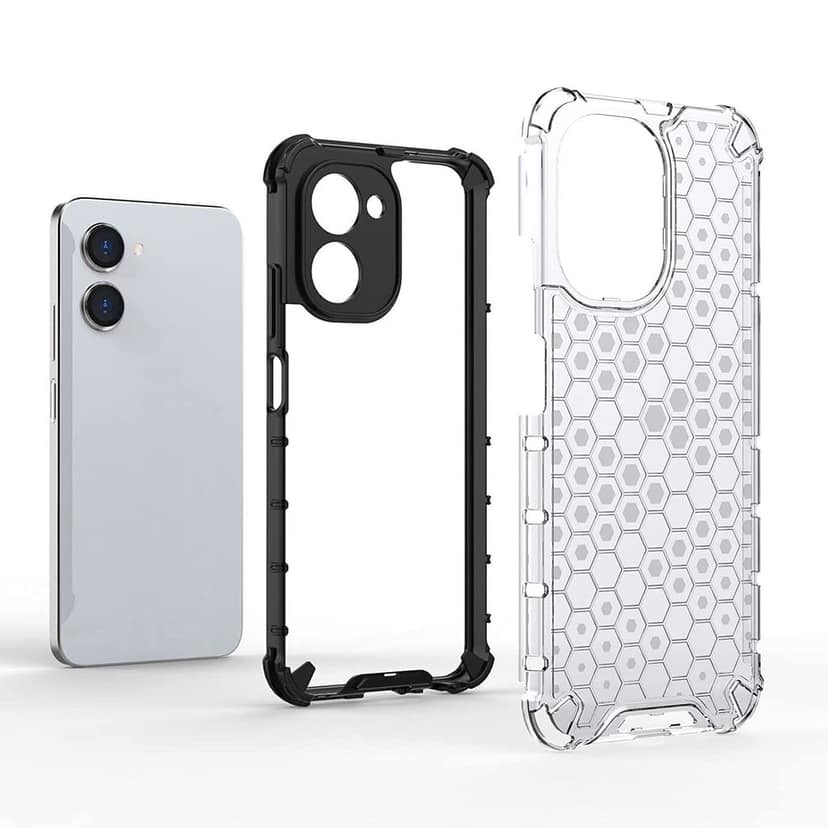 Faircost Hybrid Shockproof Back Cover for Realme C33 Hard Outside Soft Inside- (Polycabonate::Transparent) view 5