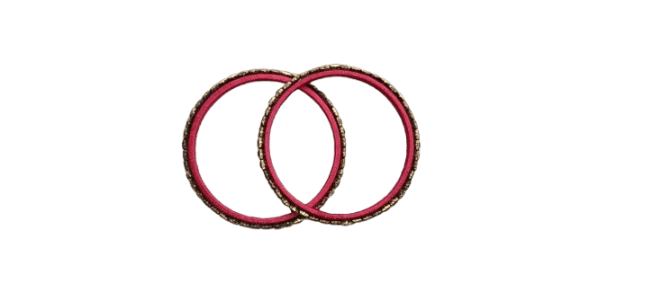 Pink and green square-shaped bangles view 3