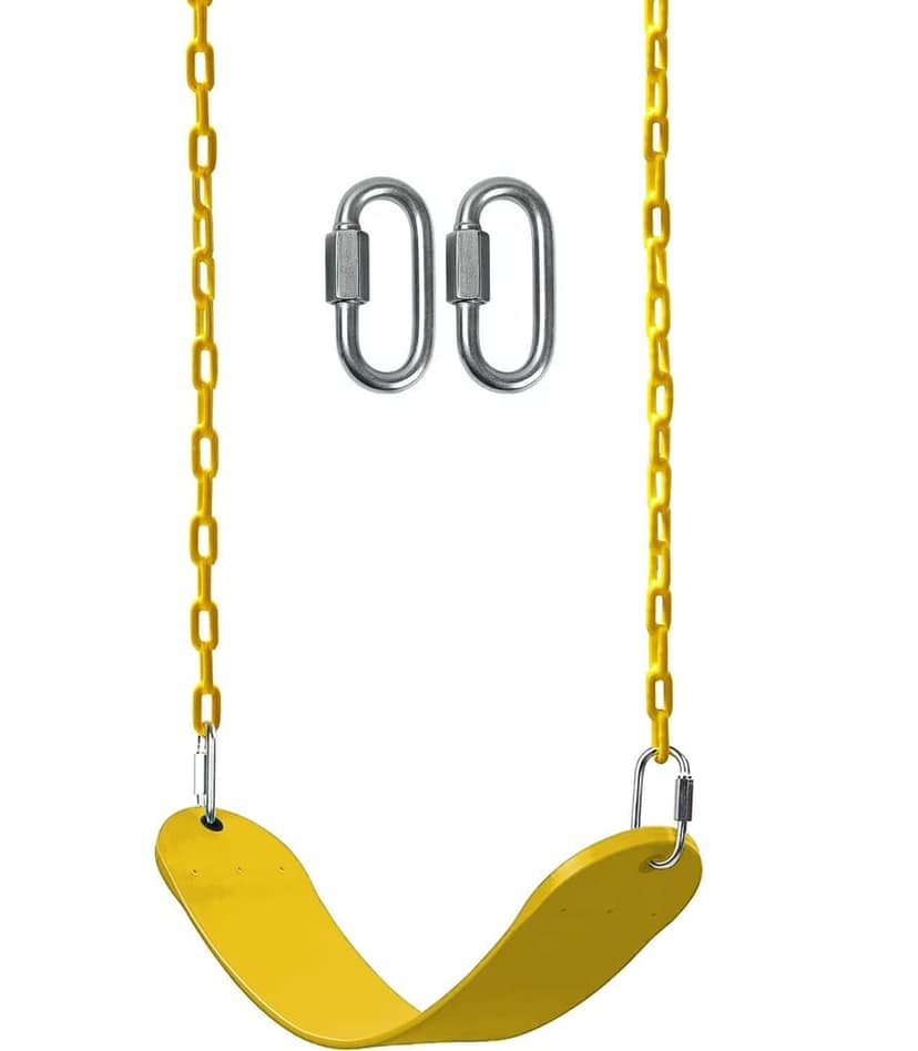 REZNOR Flexible Swing Seat Set for Kids/Adults Outdoor Park Garden Tree Backyard with 60 Plastic Coated Chain, Weight Support Upto 150kg