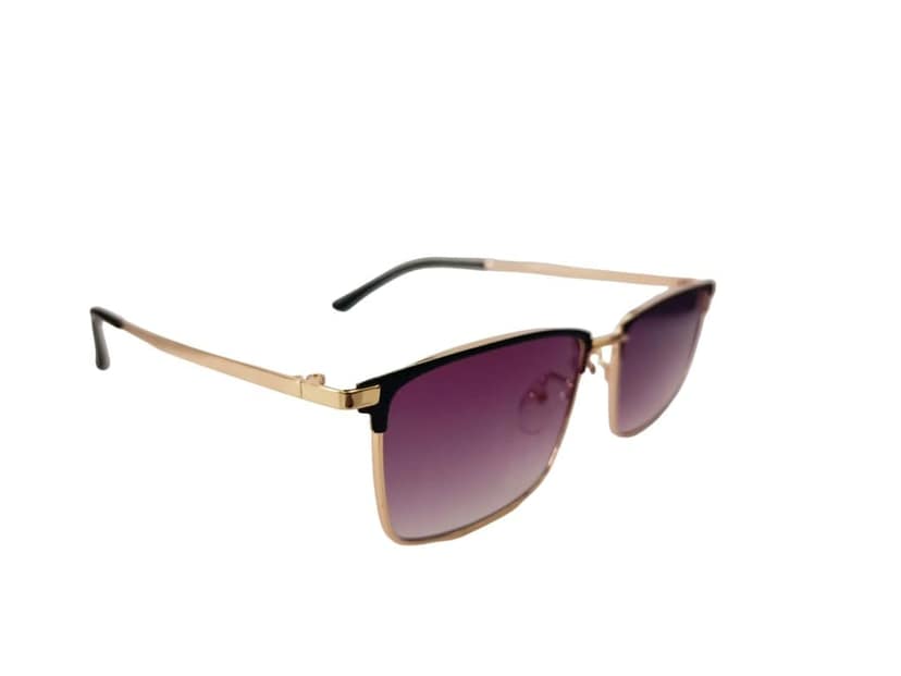 MD Style UV Protected Full Rim Rectangular Metal Frame Sunglasses/Unisex Stylish Sunglasses view 3
