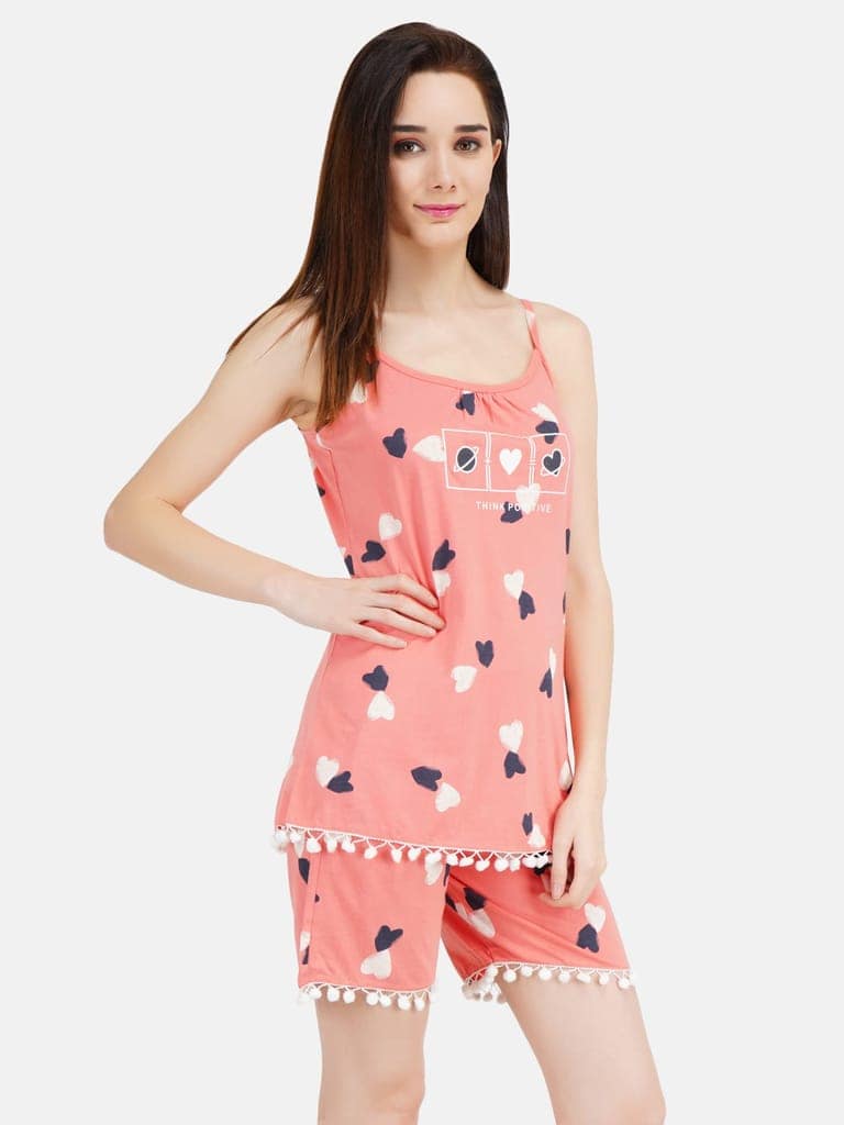KOI SLEEPWEAR Women Spagetti Short Ball Lace Nightsuit Set view 8