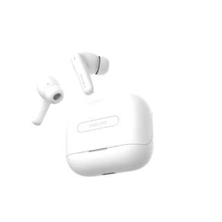 PHILIPS TAT1050WT/94 Truly Wireless Earbuds with ANC, Quad Mic ENC, Up to 50 Hr Playtime, 13mm Neodymium Drivers, Multipoint, IPX5 Water Resistance, Fast Charging, Ultra Low Latency (Bright White) PHILIPS TAT1050WT/94 Truly Wireless Earbuds with ANC, Qua