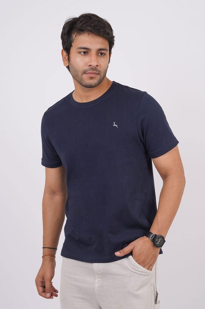 Men's Navy S/J Crew Neck view 3