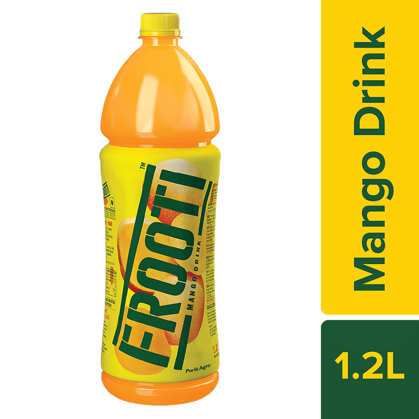 Frooti Drink - Fresh 'N' Juicy Mango, 1.2 L Bottle
