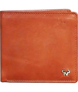 Calfnero Camel Leather Men's RFID Wallet ( Pack of 1 )