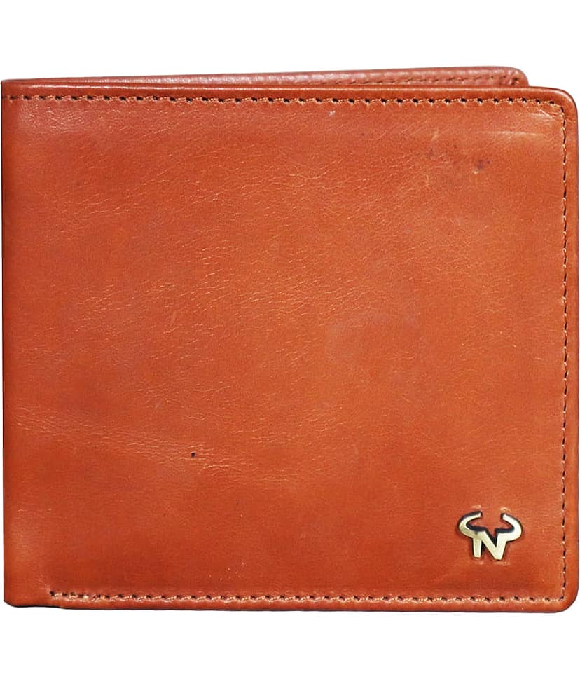 Calfnero Camel Leather Men's RFID Wallet ( Pack of 1 )