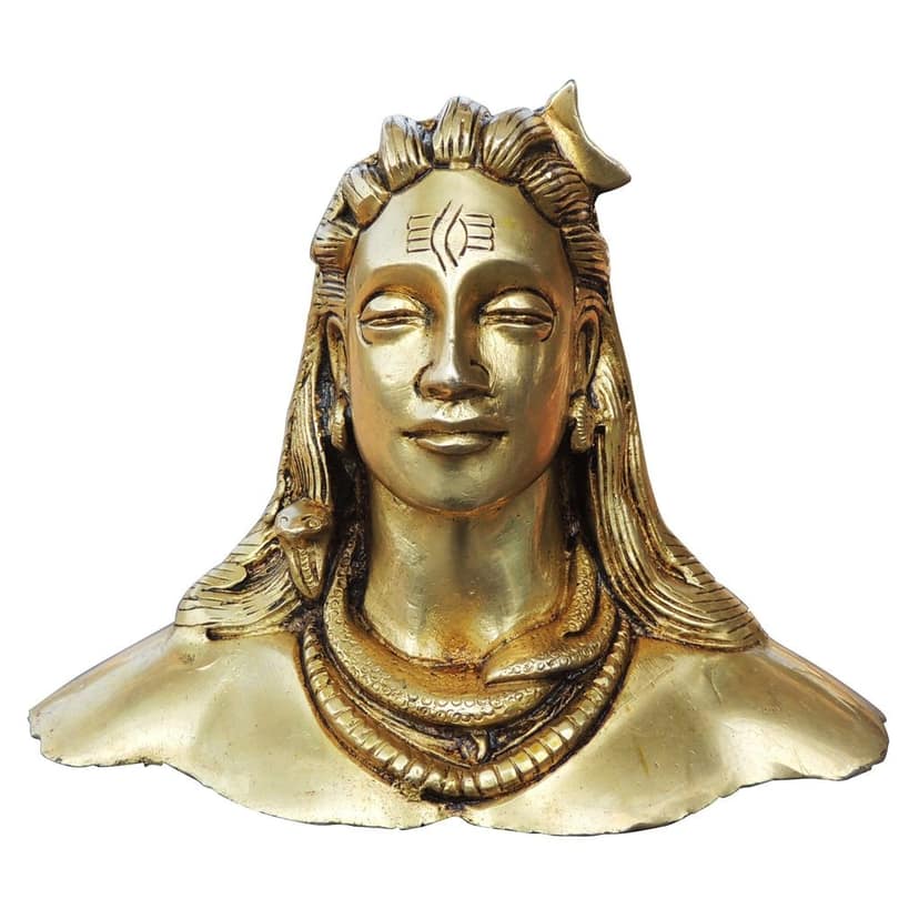 Brass Adiyogi God Idol Statue | Mandir Murti, Height : 4 Inch (BSMAS1400 F) view 2