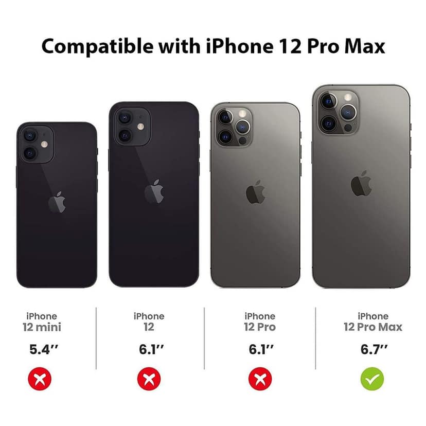 LI-C-07\tLIRAMARK Magnetic MagSafe Compatible Protective Clear Case for Apple iPhone 12 Pro Max view 2