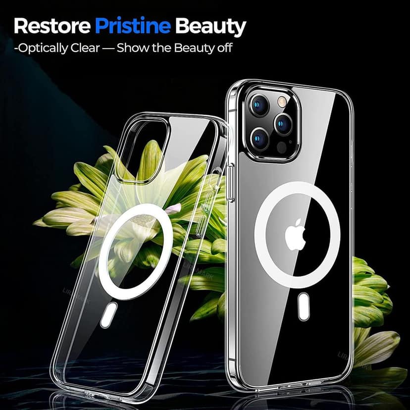 LI-C-07\tLIRAMARK Magnetic MagSafe Compatible Protective Clear Case for Apple iPhone 12 Pro Max view 5