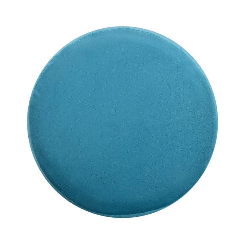 Rugsxerry Ottoman Pouffes for Sitting Stool for Living Room Sitting Puffy Wooden Stools Chair Living Room Furniture Footrest Pouf Foot Stool for Office Room Decor, 16x16x18 inch, SkyBlue view 2