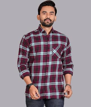 ADWYN PETER 100% Cotton Regular Fit Checks Full Sleeves Men's Casual Shirt - Multicolor 1 ( Pack of 1 )