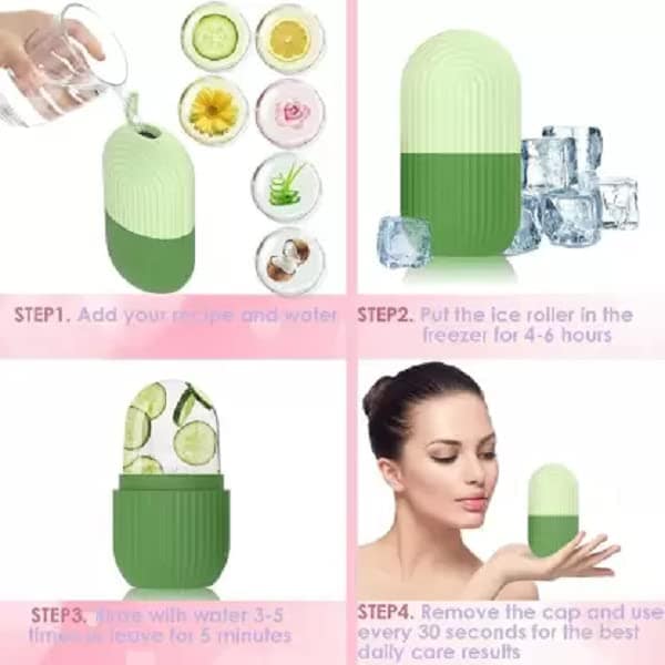 Elecsera 126 Ice Roller For Face | Eye Reusable Face Rollers Facial Roller Massager (Purple) view 4