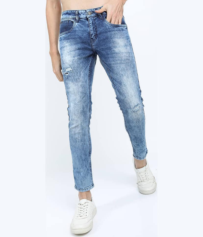 Highlander Skinny Fit Solid Men's Jeans - Blue ( Pack of 1 )