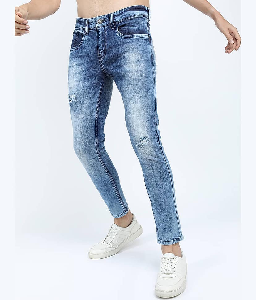 Highlander Skinny Fit Solid Men's Jeans - Blue ( Pack of 1 ) view 4