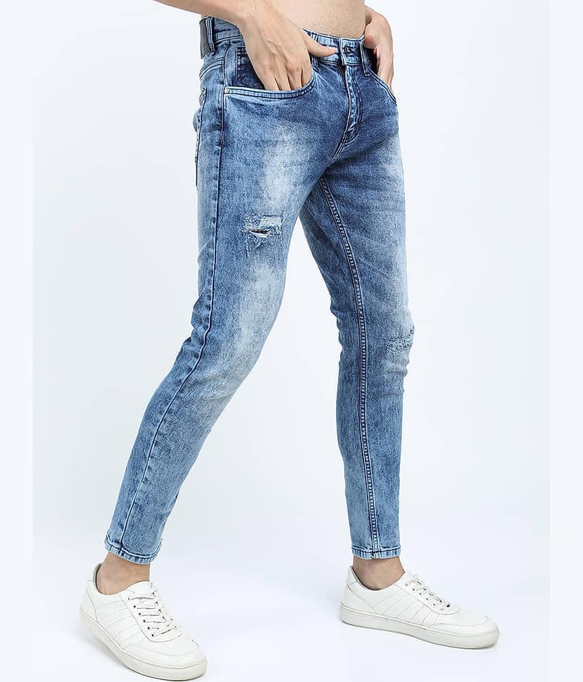 Highlander Skinny Fit Solid Men's Jeans - Blue ( Pack of 1 ) view 7