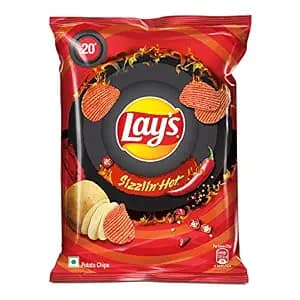 Lays Potato Chips - Sizzlin Hot, 50 gms