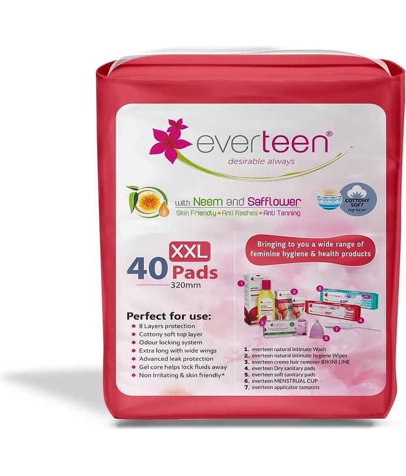 Period Care XXL Soft 40 Sanitary Pads 320mm enriched with Neem and Safflower - 1 Pack (40 Pads) view 2