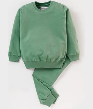 Nite Flite Pack of 1 Girls Cotton Nightsuit Set ( Green )