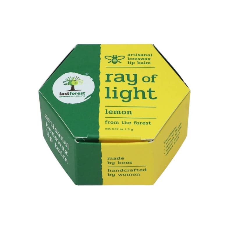 Last Forest Beeswax Natural Lip Balm for Men & Women 5g | Organic & Natural | Non-sticky | 24 Hrs Lip Moisturizer For Dry And Chapped Lips | SPF with Vitamin A | Nourish & Protect (Lemon)