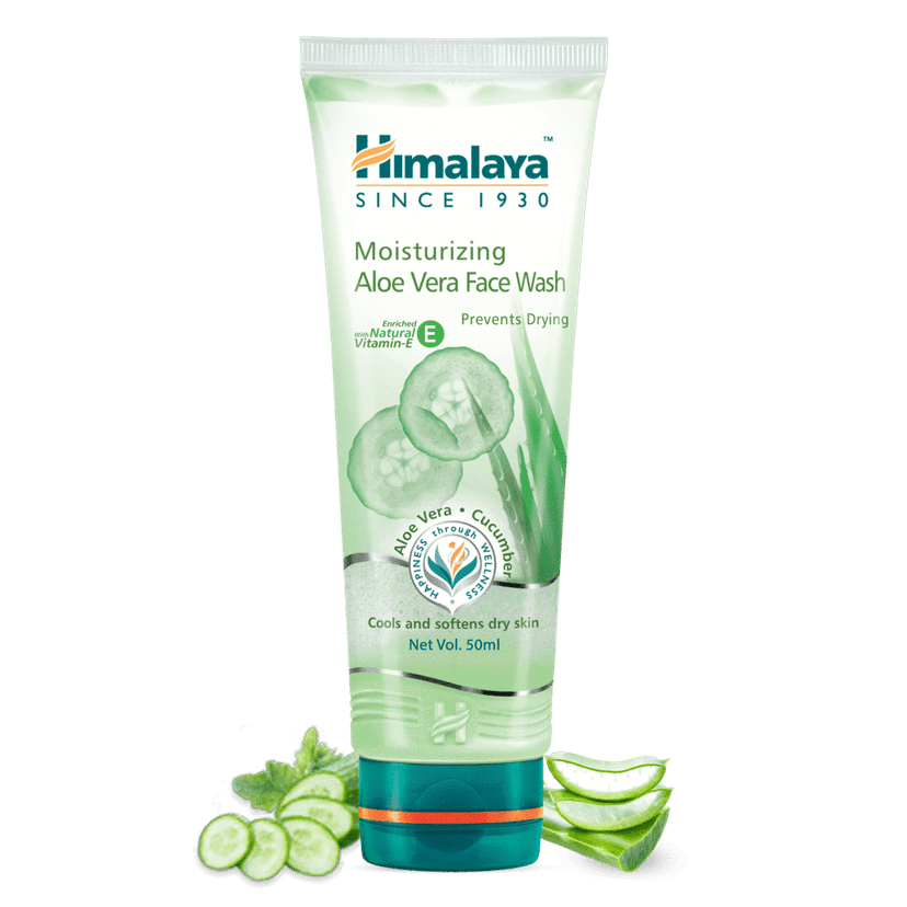 Himalaya Herbals Moisturizing Aloe Vera Face Wash, 50 ml