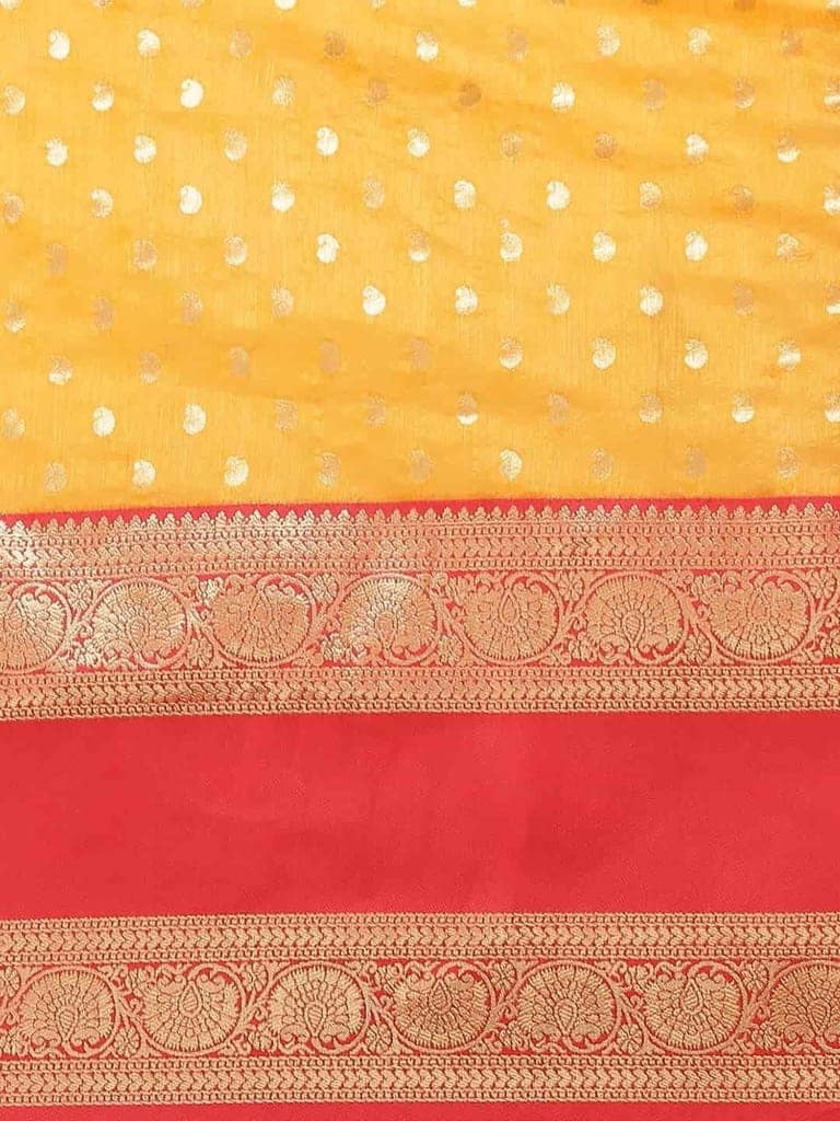 Women's Banarasi Art Silk Saree With Unstiched Blouse Piece view 3